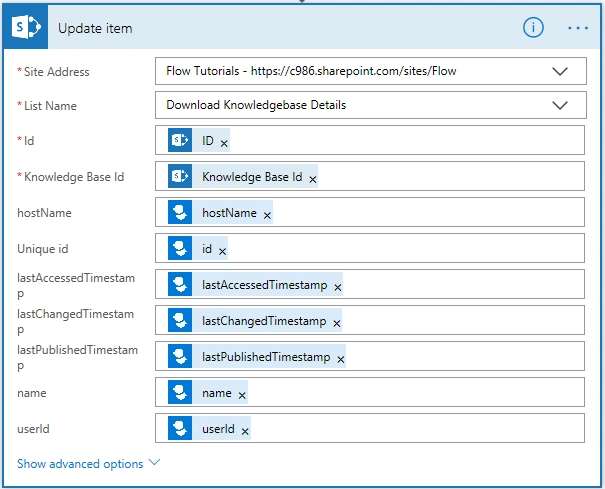 Download Knowledgebase Details using Cognitive Service and Microsoft Flow