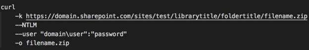 Download SharePoint Online Files using MAC CURL Command