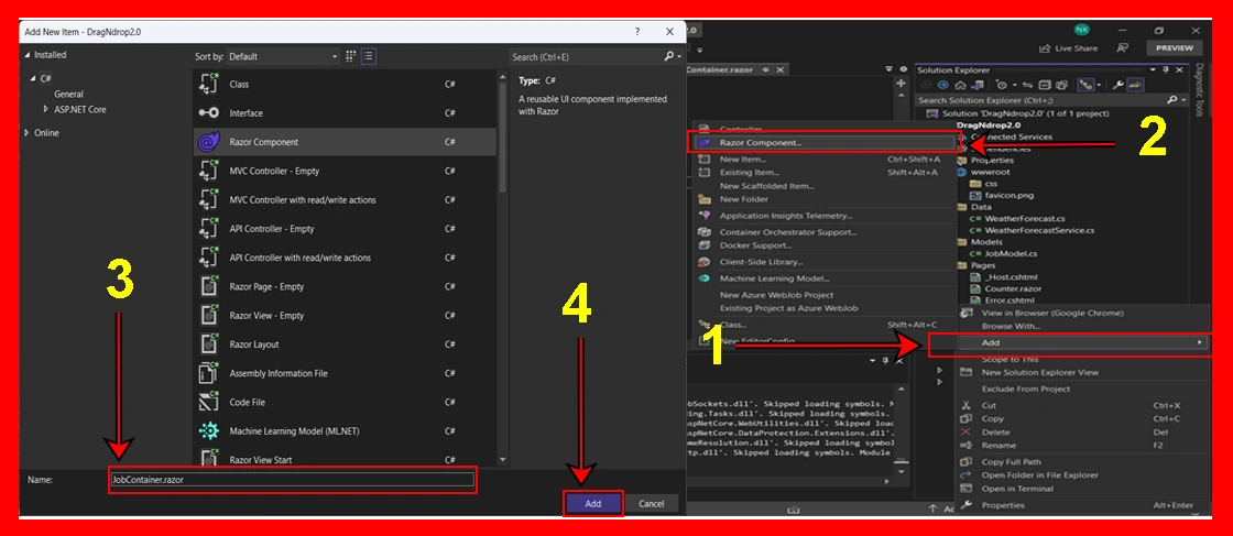Drag And Drop In Blazor Without JavaScript