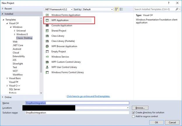 WPF application