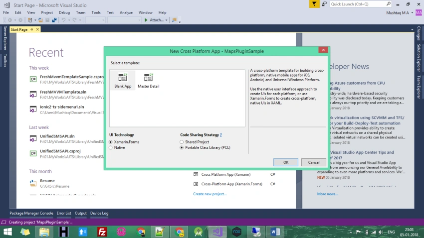 Dropdown control in Xamarin.Forms