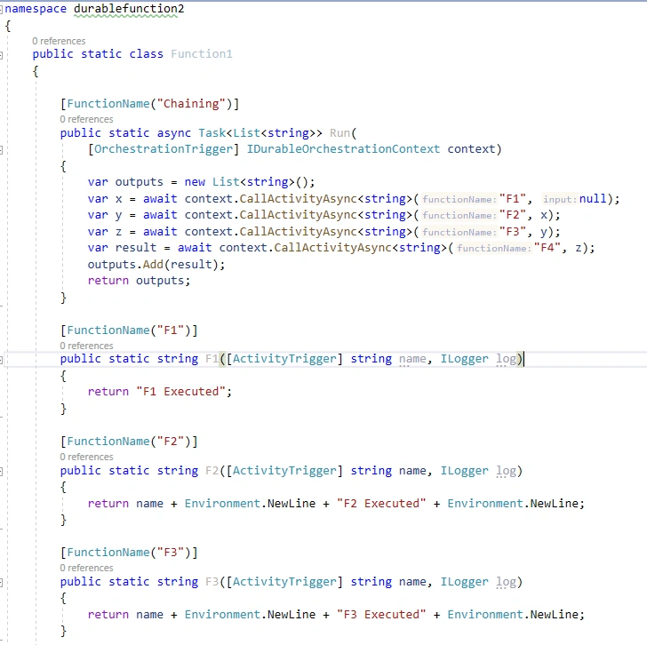 Durable Functions - Patterns - Function chaining