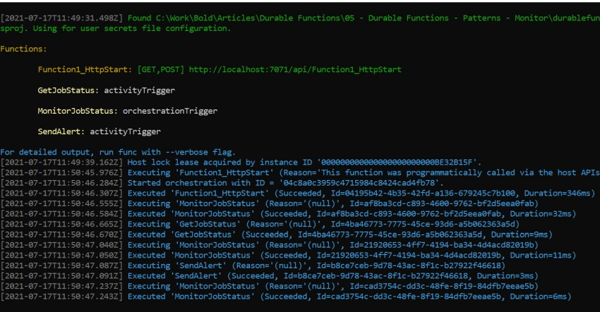 Durable Functions - Patterns - Monitor
