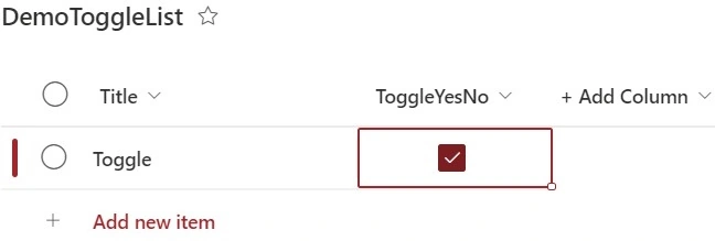 Demo toggle