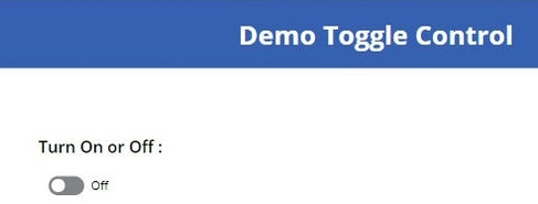 Demo toggle control