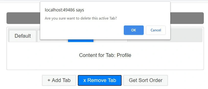 Delete action