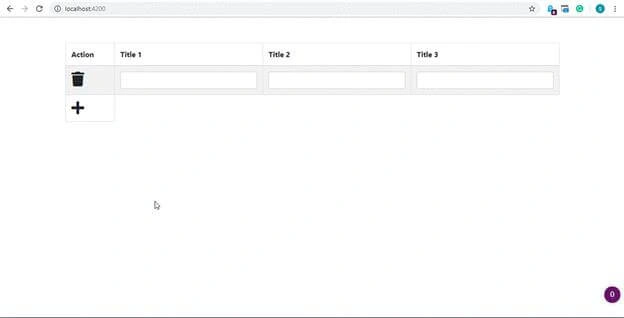 Dynamically Add And Remove Row In Angular 7