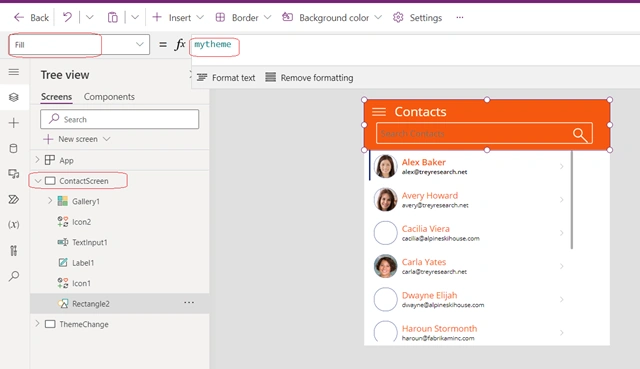 Contact Screen