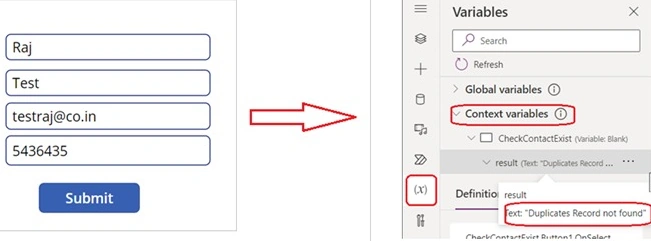 Context variables