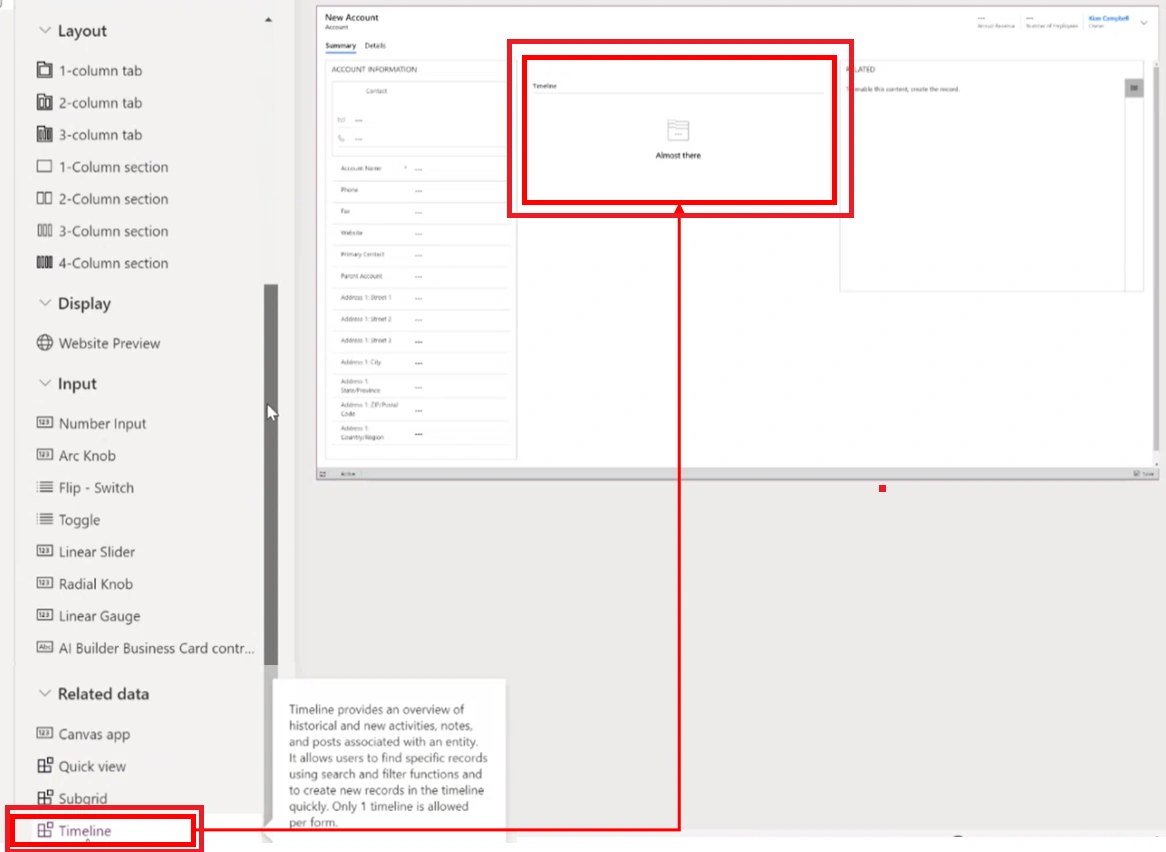 Dynamics 365 – Timeline Control – Wave 2 Enhanced Feature
