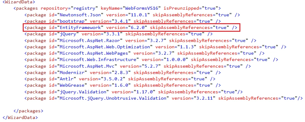 Easily Create A Custom Project Template For MVC With Entity Framework