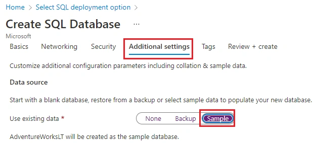 Build Single Database In Azure