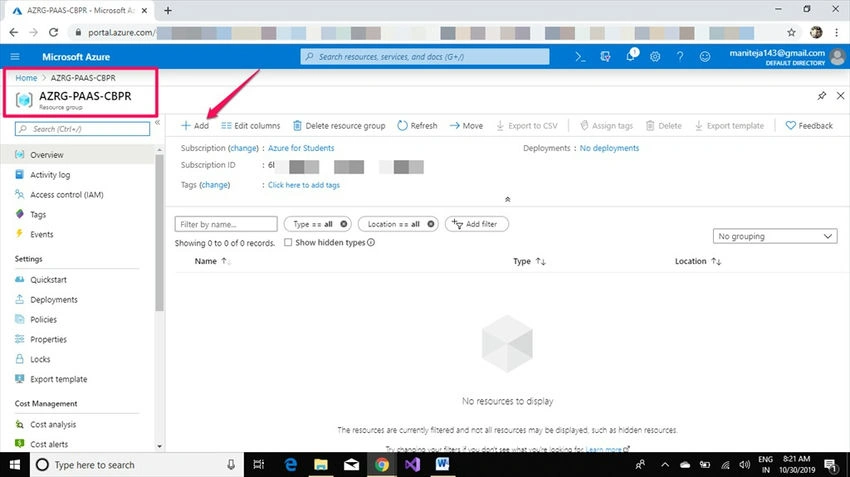 Add button