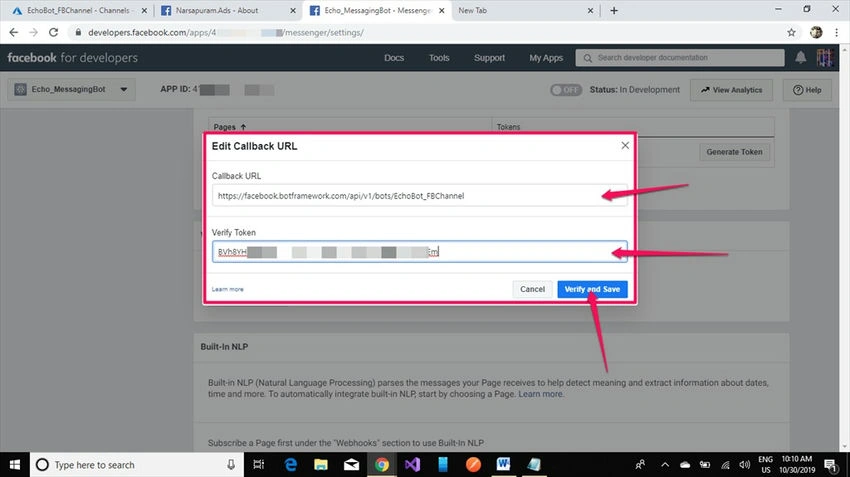 Verify and Save button