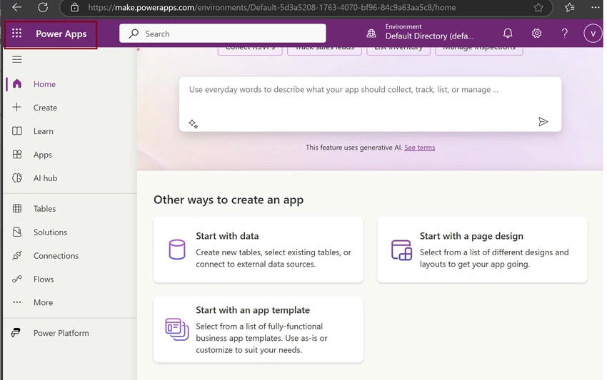 Power Apps account