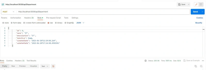 EF Core in .NET 7 API