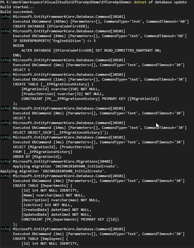 EF Core in .NET 7 API