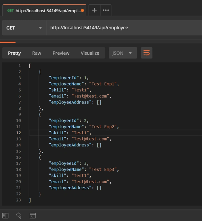 EFCore Implementation Using .NET core