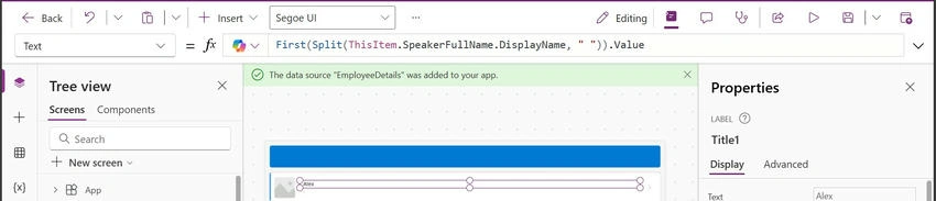 Default text
