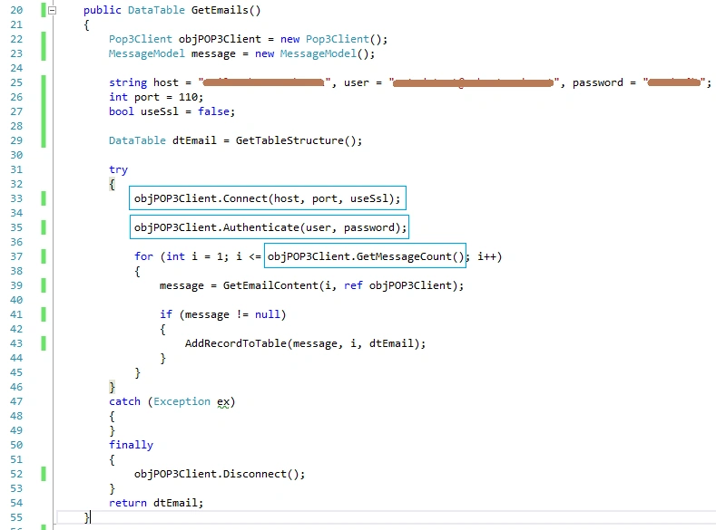 Email Parsing With OpenPop.Pop3 (OpenPop.NET)