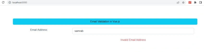 Email Validation in Vue.js