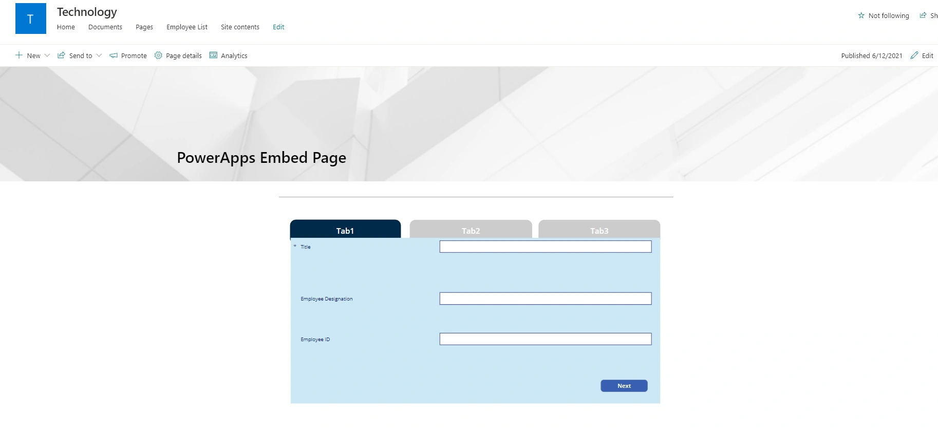 Embed PowerApp form onSharePoint Page Microsoft PowerApps Webpart