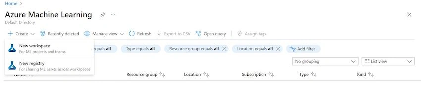 create Azure Machine Learning Studio