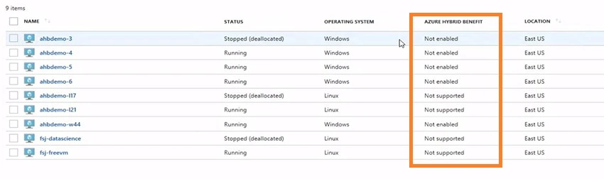 Azure Hybrid Benefit in Azure Virtual Machines