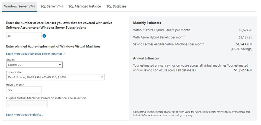 Azure Hybrid Benefit