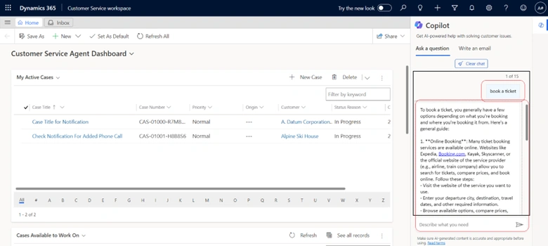 Customer Service Agent Dashboard