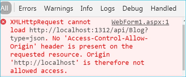 CORS error