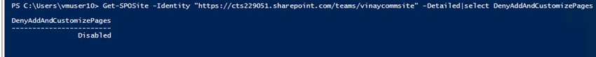 Enable Disable Custom Scripting using SharePoint Management Shell