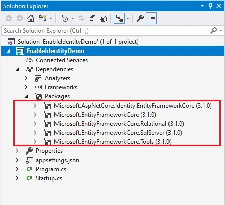Solution explorer