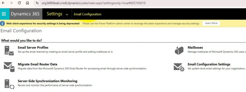 Email Configuration