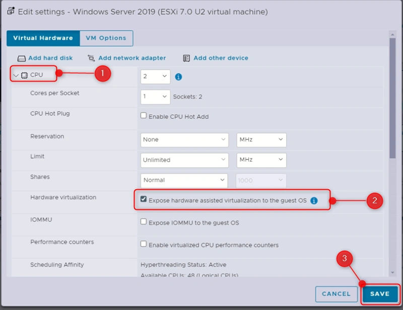 Enable nested virtualization