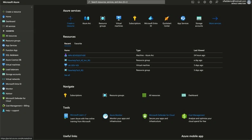 Microsoft Azure Portal