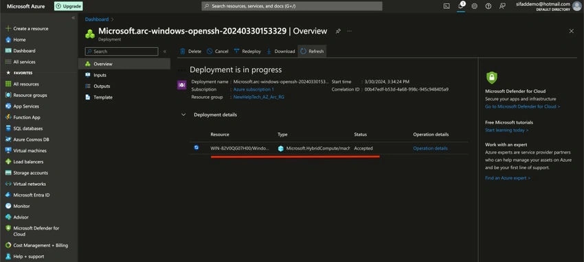 Submitting deployment