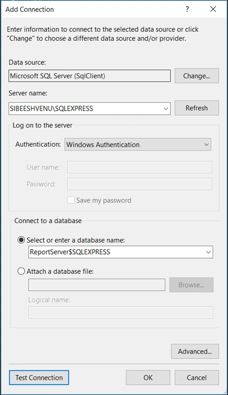 Connect to Database