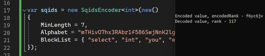 Encrypt Decrypt Data with Sqids