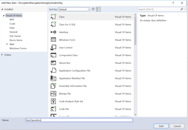 Encryption And Decryption Using A Symmetric Key In C#