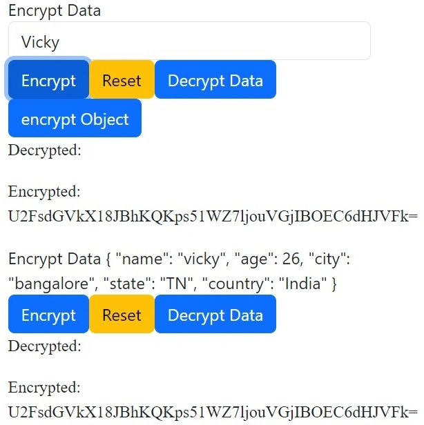 Encrypted text