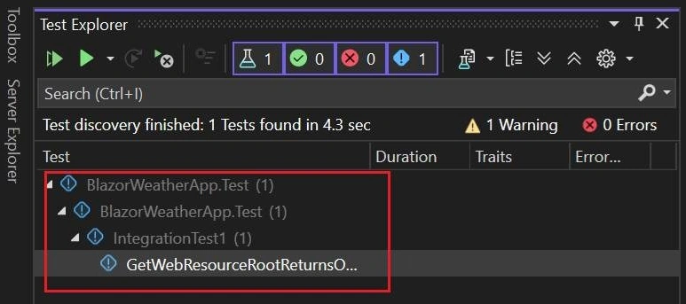 Test Explorer