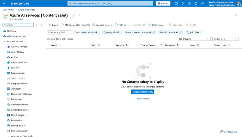 Content safety