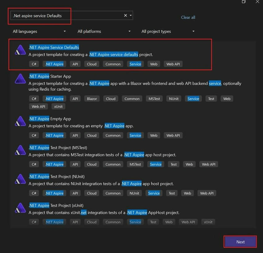 .NET Aspire Service Defaults