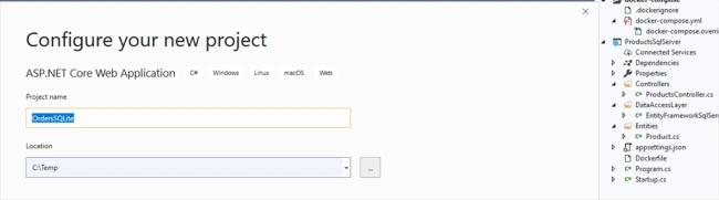 Entity Framework Core in Docker Container