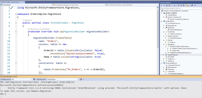 Entity Framework Core in Docker Container