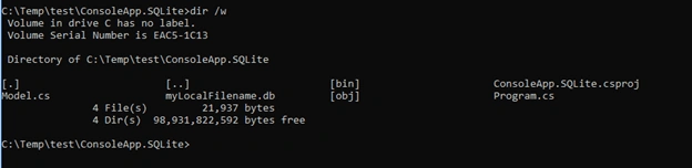 Entity Framework Core in Docker Container