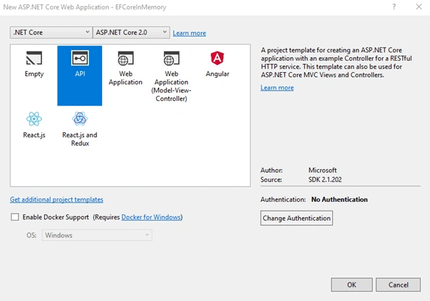 Entity Framework Core InMemory Database