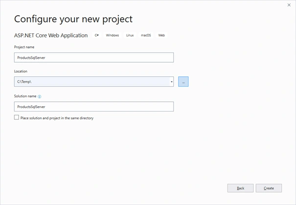 Entity Framework Core with SQL Server in Docker Container