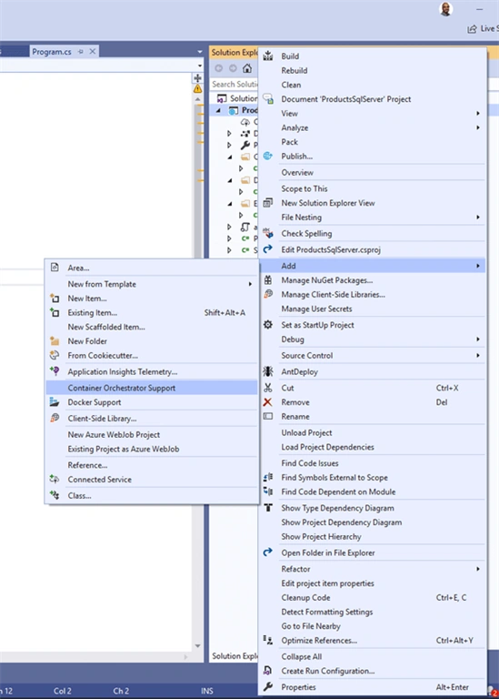 Entity Framework Core with SQL Server in Docker Container